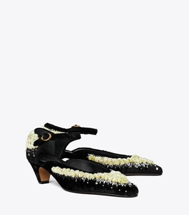 Tory Burch designer escarpins Mary Jane Pump dans PERFECT BLACK angle