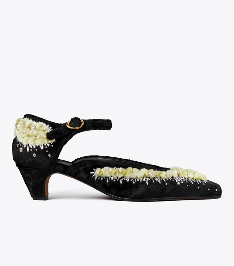 Tory Burch designer heels Mary Jane Pump in PERFECT BLACK side