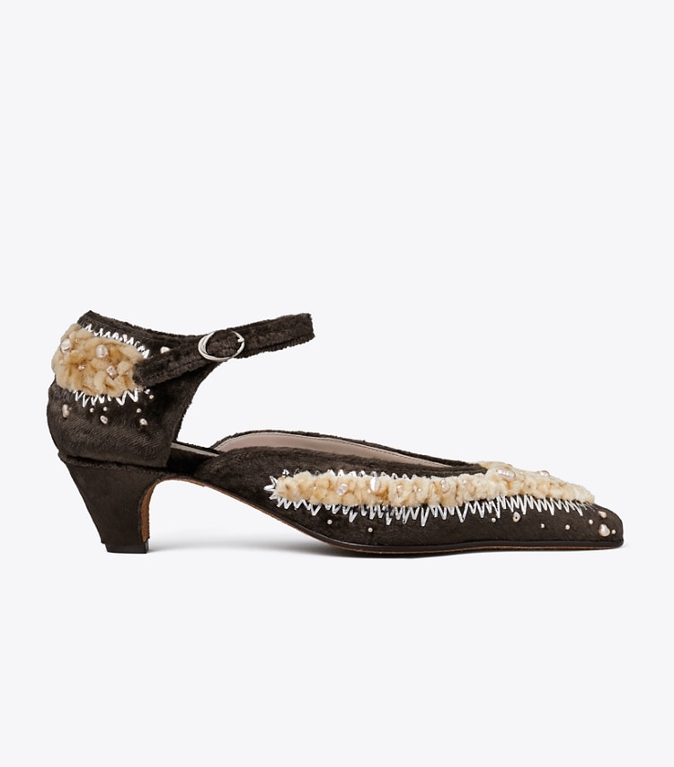 Tory Burch designer escarpins Mary Jane Pump dans CACAO de côté