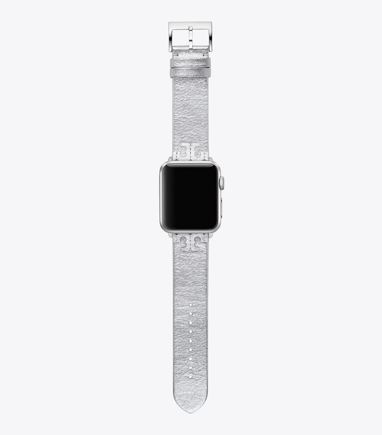 Apple Watch チェーンバンド シルバー レザーホワイト 42mm - 時計