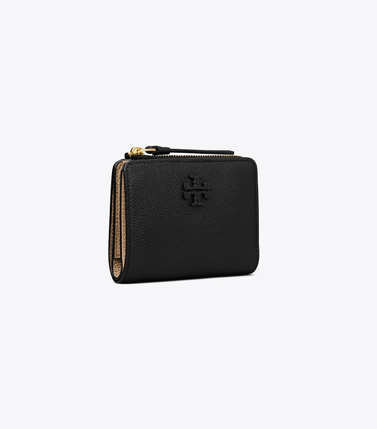 Tory Burch designer wallets McGraw Bi-Fold Wallet in Black angle