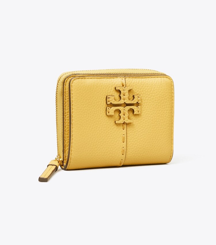Tory Burch designer wallets McGraw Bi-Fold Wallet in BEESWAX angle