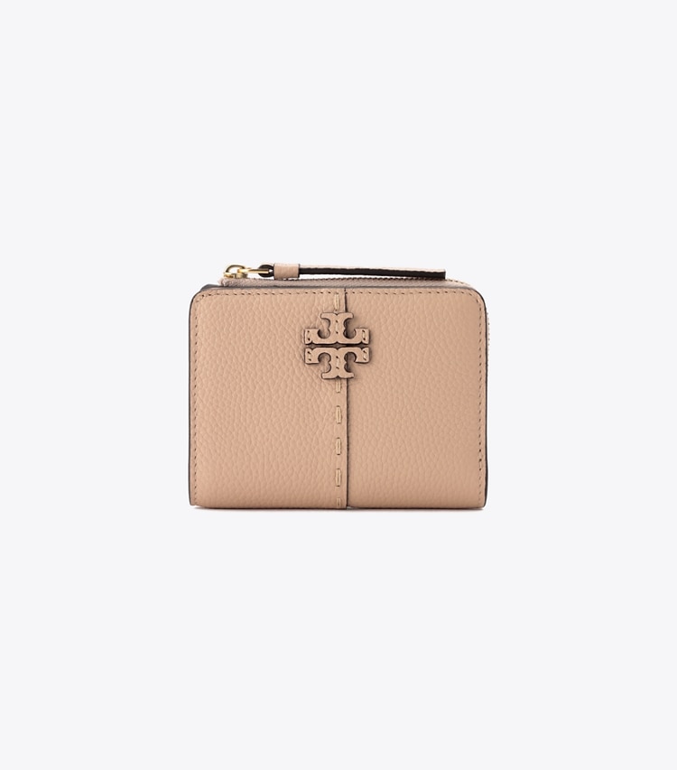 Tory Burch designer wallets McGraw Bi-Fold Wallet in Goan Sand front