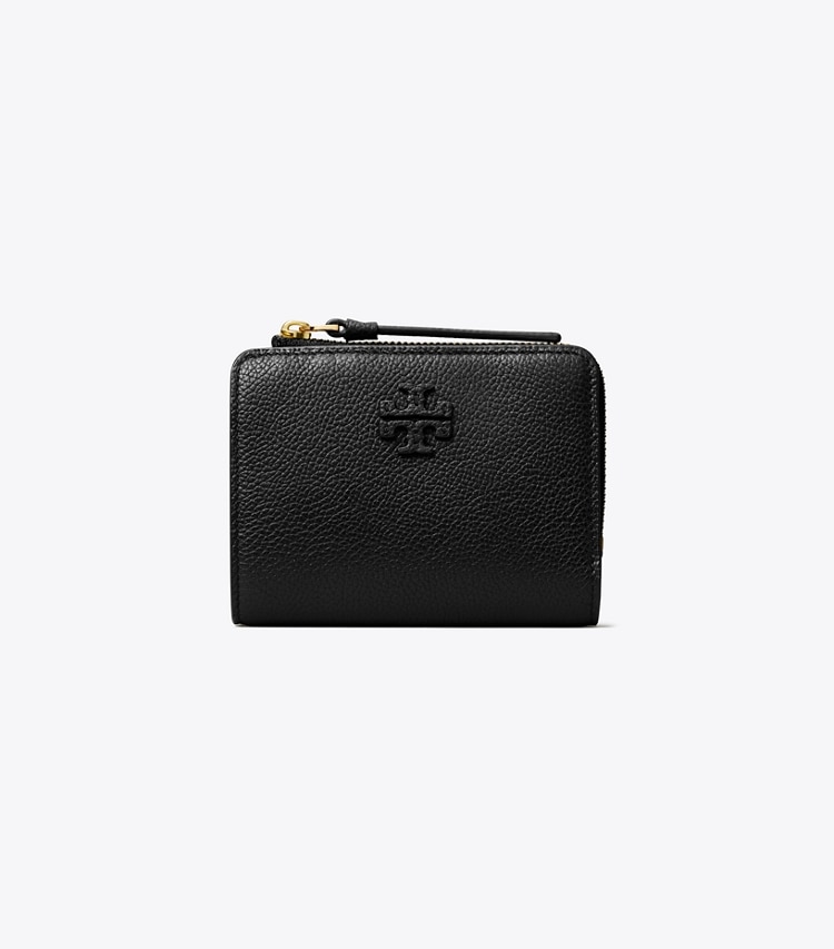 Tory Burch designer wallets McGraw Bi-Fold Wallet in Black front