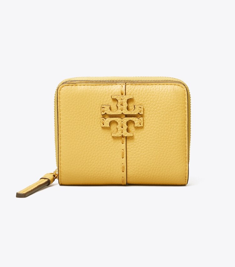 Tory Burch designer wallets McGraw Bi-Fold Wallet in BEESWAX front
