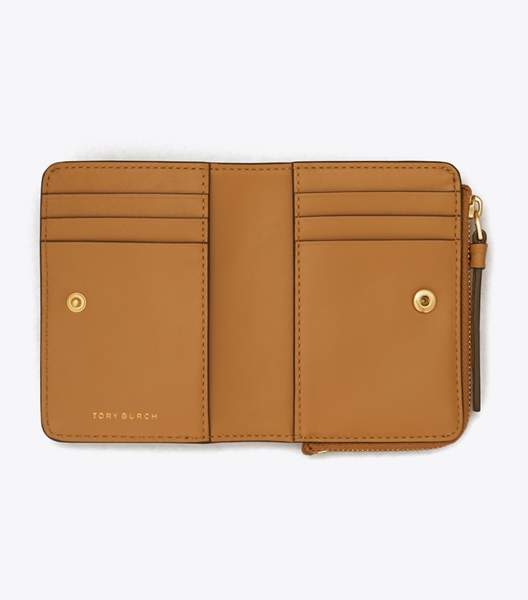 Tory Burch designer wallets McGraw Bi-Fold Wallet in Tiramisu overhead