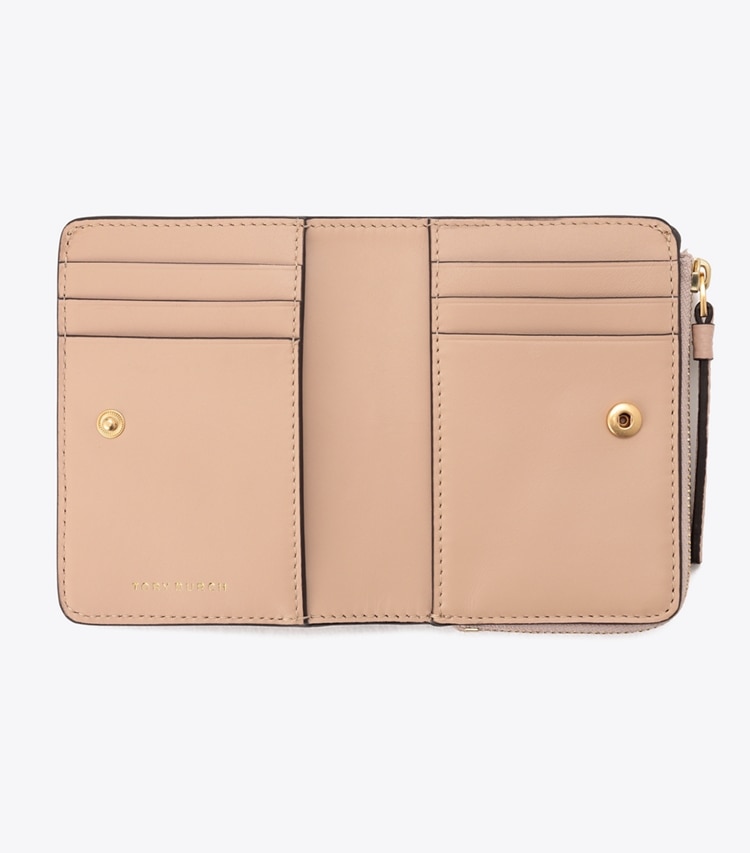 Tory Burch designer wallets McGraw Bi-Fold Wallet in Goan Sand overhead