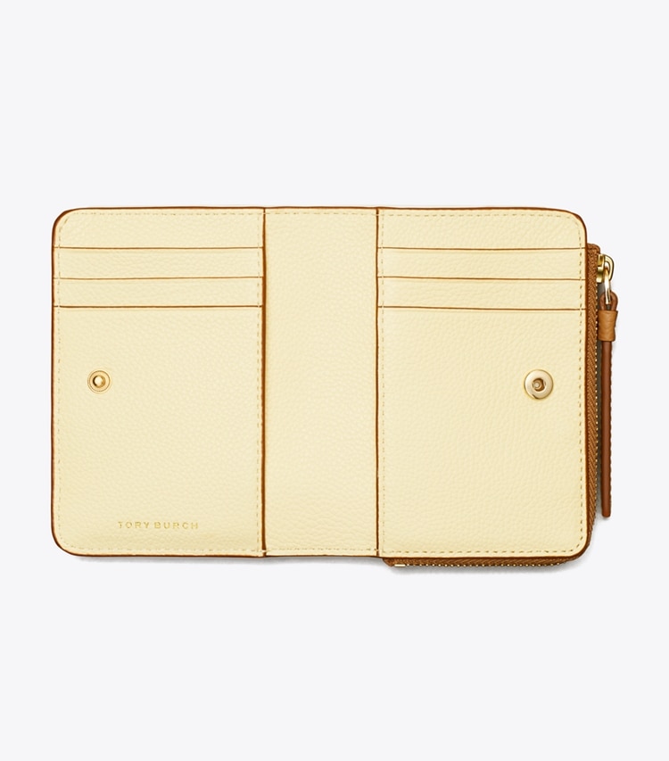 Tory Burch designer wallets McGraw Bi-Fold Wallet in Tiramisu overhead