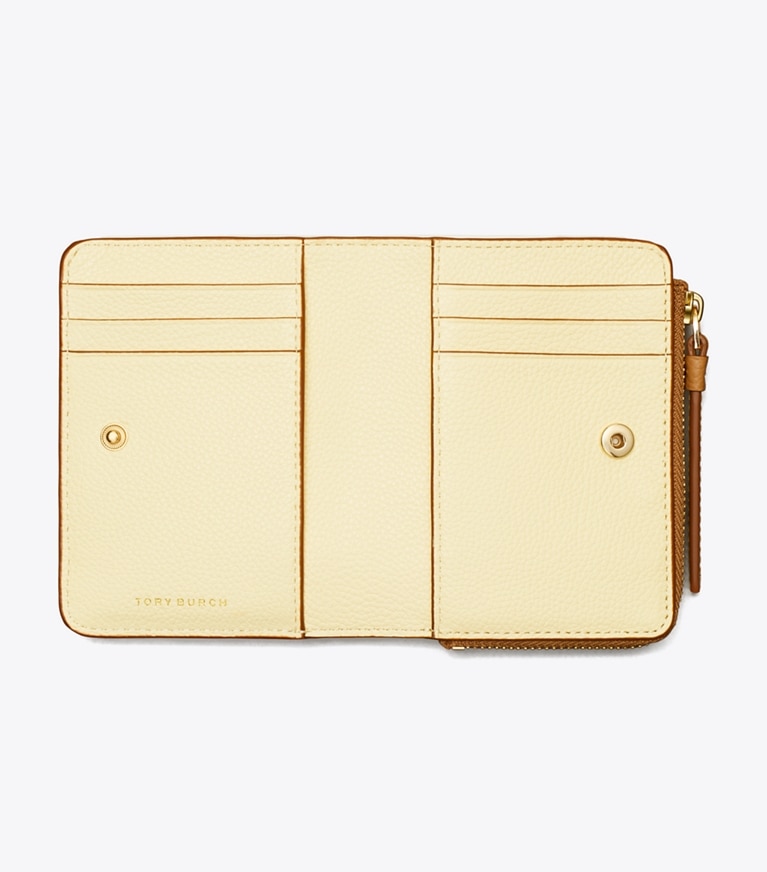 Tory Burch designer wallets McGraw Bi-Fold Wallet in Tiramisu angle