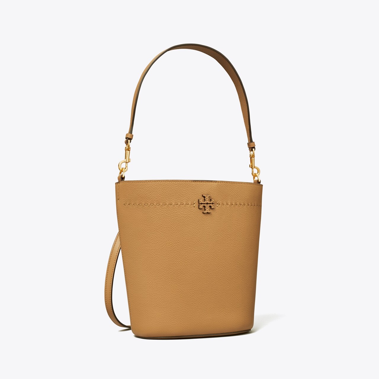NEW Tory Burch Silver Maple McGraw Small Bucket Bag $348