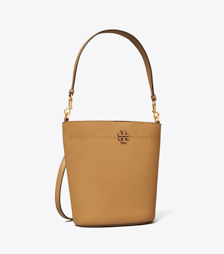 Tory Burch designer hobo bags McGraw Bucket Bag in Tiramisu angle