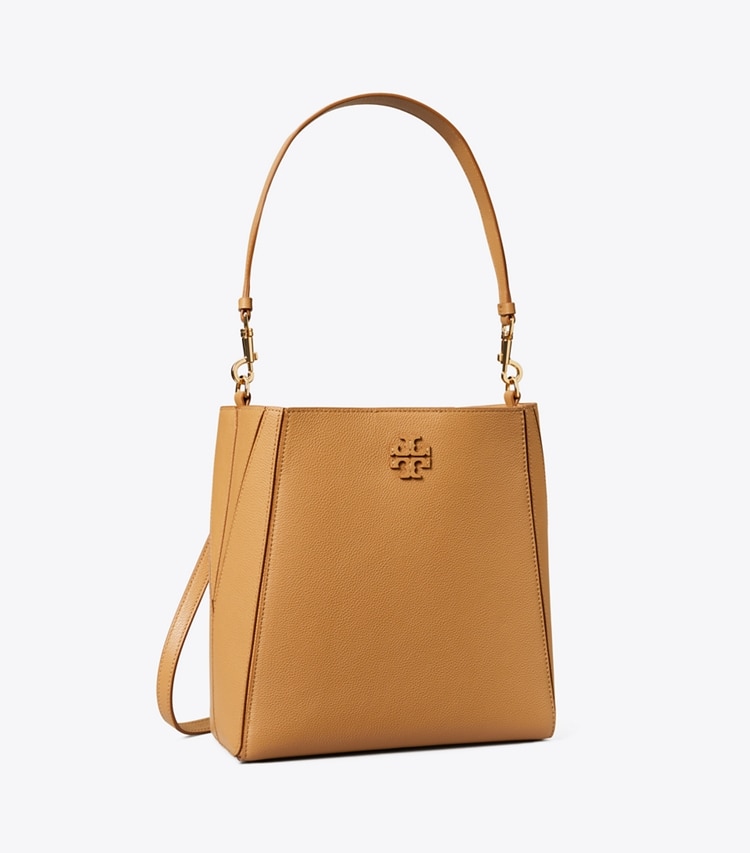 Tory Burch designer hobo bags McGraw Bucket Bag in Tiramisu angle