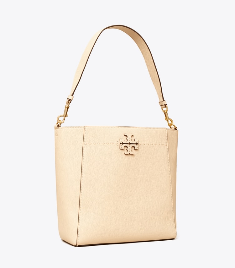 Tory Burch designer hobo bags McGraw Bucket Bag in BRIE angle