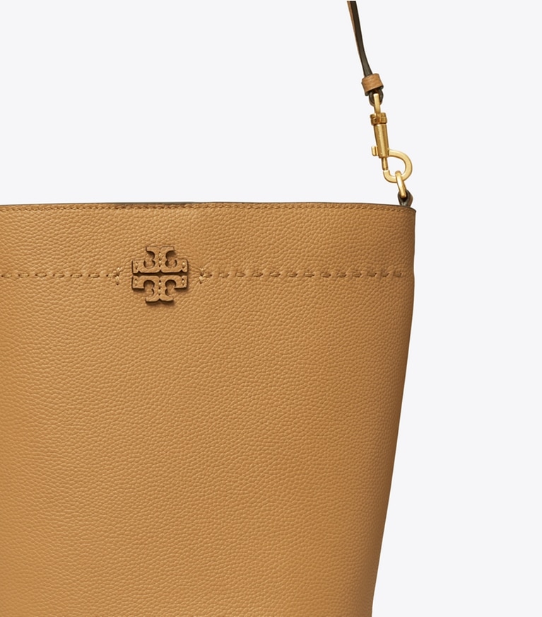 Tory Burch designer hobo bags McGraw Bucket Bag in Tiramisu angle