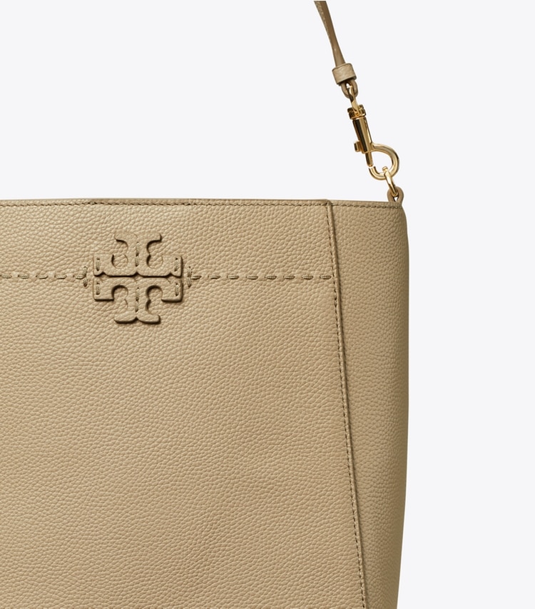 Tory Burch designer hobo bags McGraw Bucket Bag in Fresh Clay detail