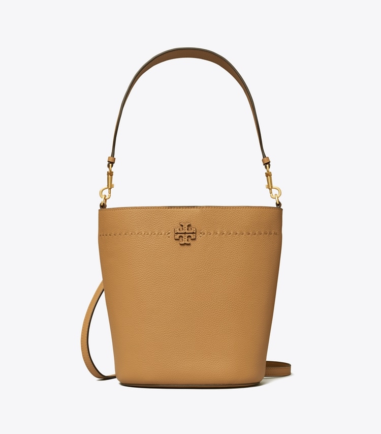 Tory Burch designer hobo bags McGraw Bucket Bag in Tiramisu front