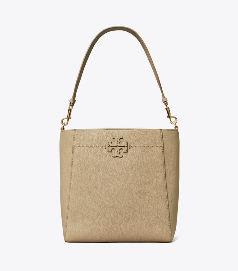 Tory Burch designer hobo bags McGraw Bucket Bag in Fresh Clay angle