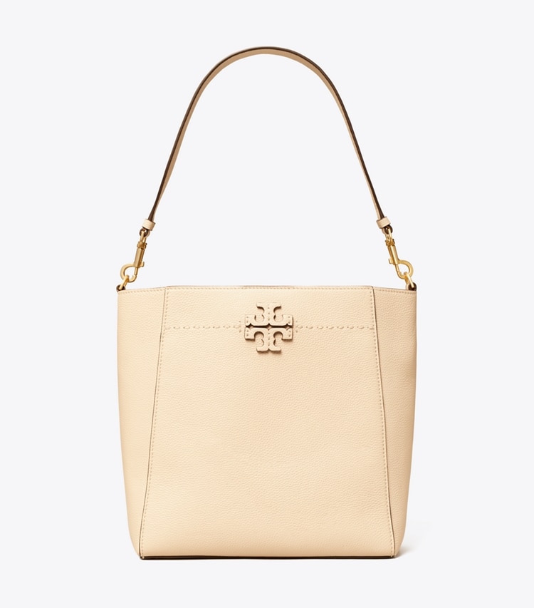 Tory Burch designer hobo bags McGraw Bucket Bag in BRIE front