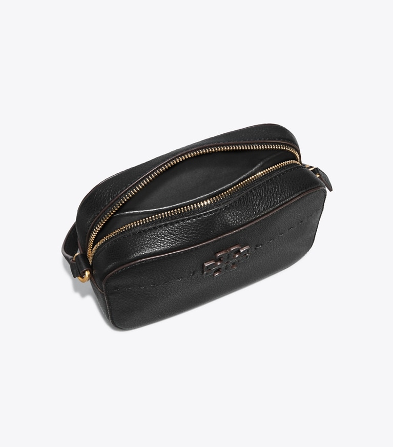 Tory Burch designer crossbody bags McGraw Camera Bag in Black angle