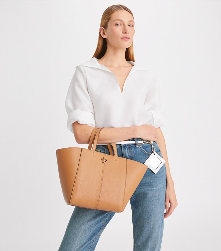 Tory Burch designer henkeltaschen McGraw Carryall in Tiramisu angle