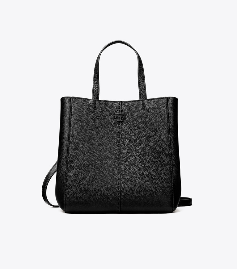 Tory Burch designer satchels McGraw Carryall in Black angle