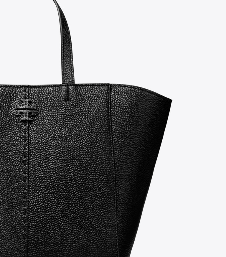 Tory Burch designer satchels McGraw Carryall in Black angle