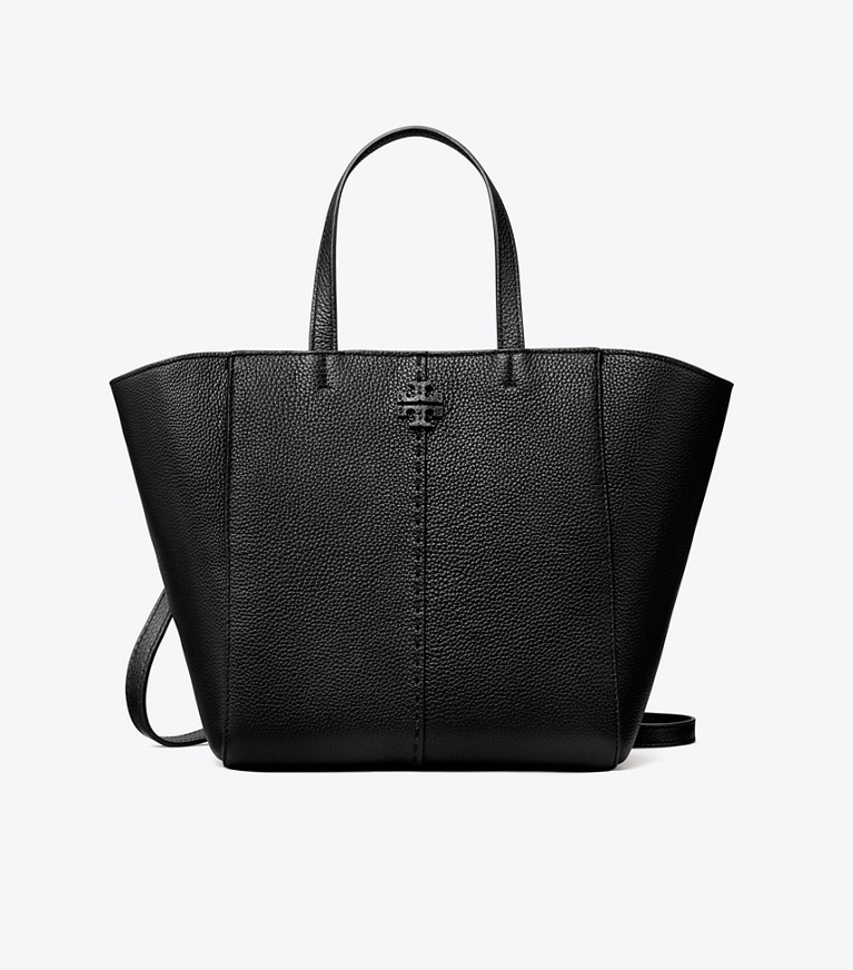 Tory Burch designer satchels McGraw Carryall in Black angle