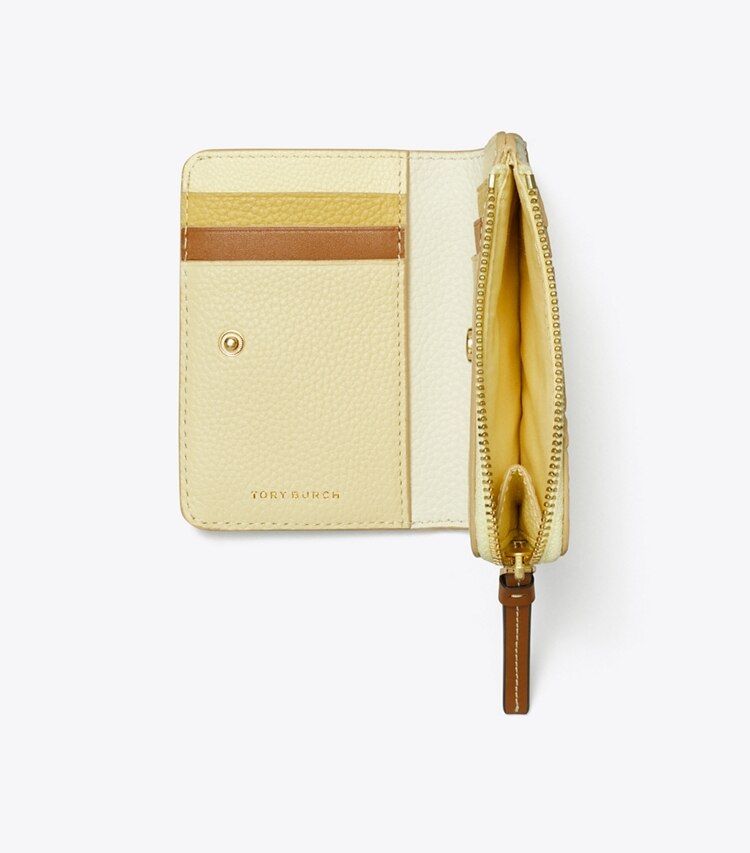 Tory Burch designer 財布 マックグロー カラーブロック バイフォールド ウォレット in LEMON SWIRL MULTI additional