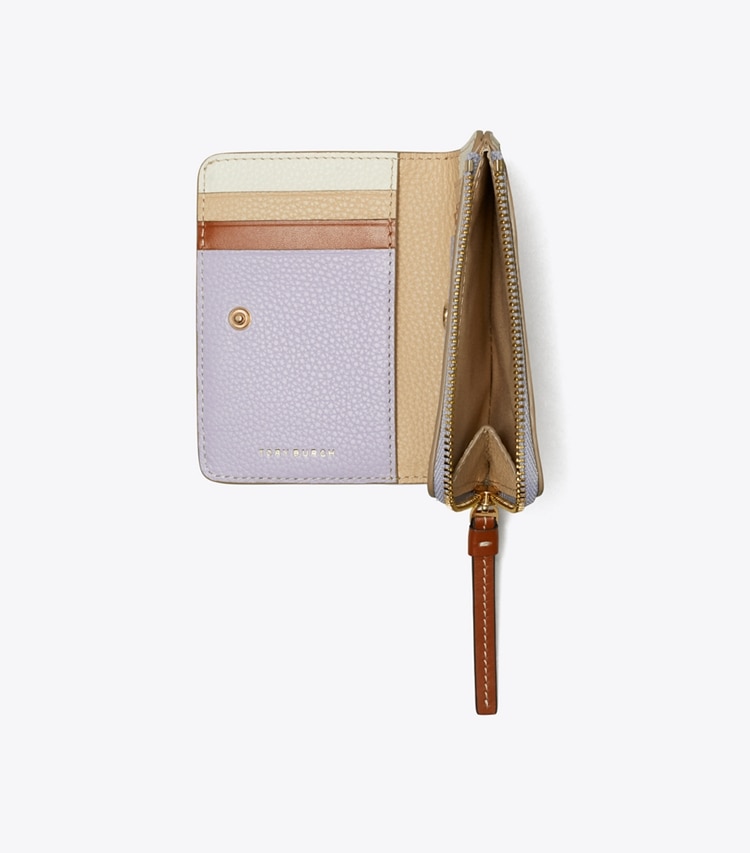 Tory Burch designer 財布 マックグロー カラーブロック バイフォールド ウォレット in Lilac Multi additional