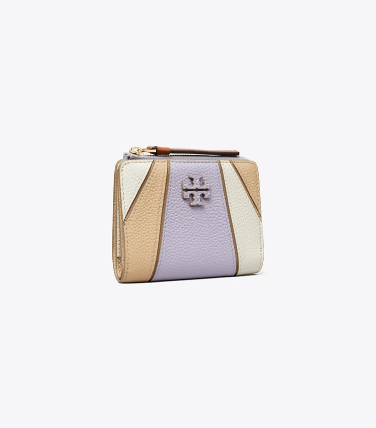 Tory Burch designer 財布 マックグロー カラーブロック バイフォールド ウォレット in Lilac Multi angle
