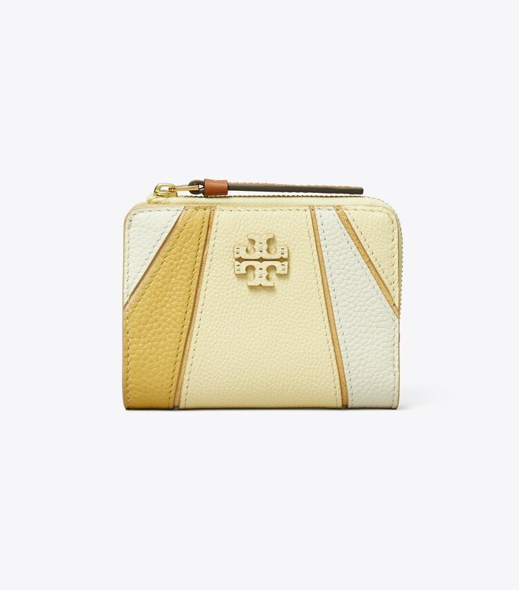 Tory Burch designer 財布 マックグロー カラーブロック バイフォールド ウォレット in LEMON SWIRL MULTI front