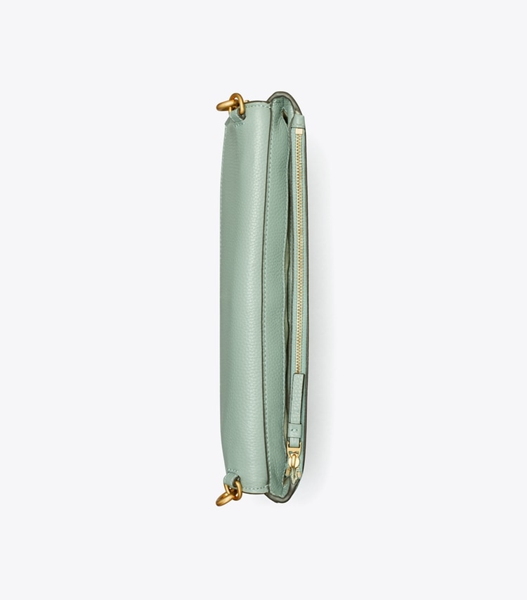 Tory Burch designer crossbody bags McGraw Crossbody in Blue Celadon overhead