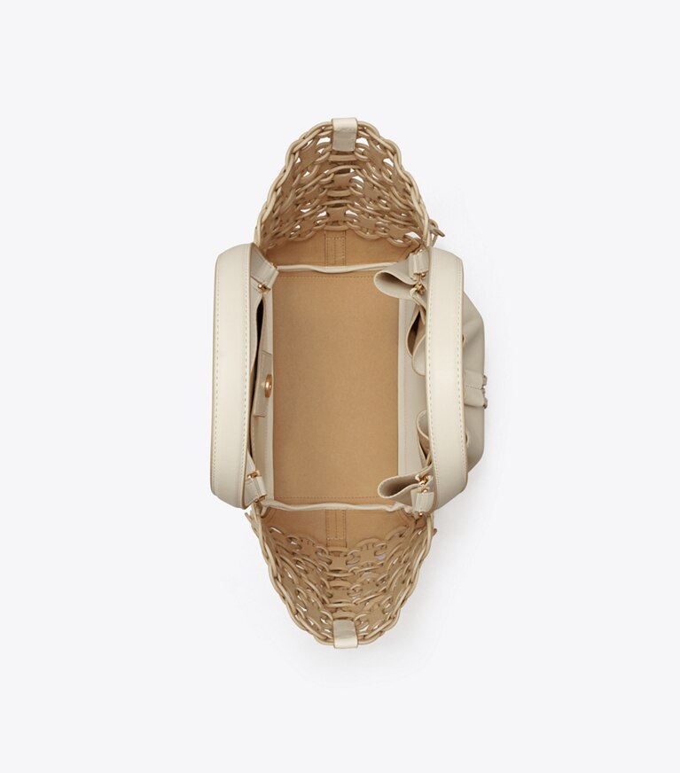 Tory Burch designer satchels McGraw Die-Cut Dragonfly, Oversized in NEW IVORY angle