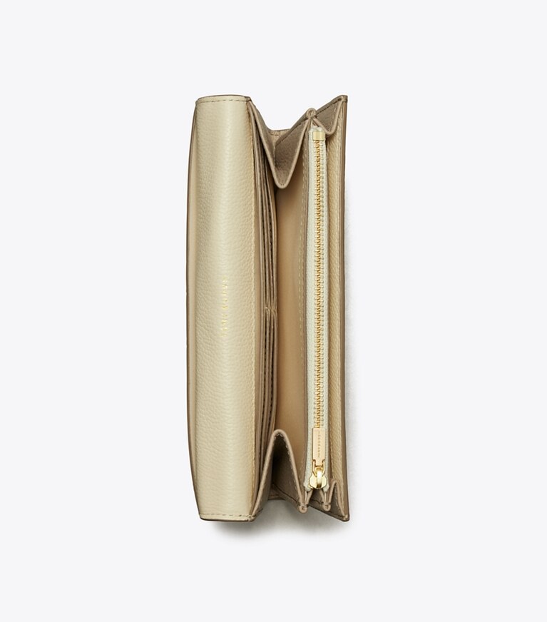 Tory Burch designer 財布 マックグロー エンベロープ ウォレット in Fresh Clay angle