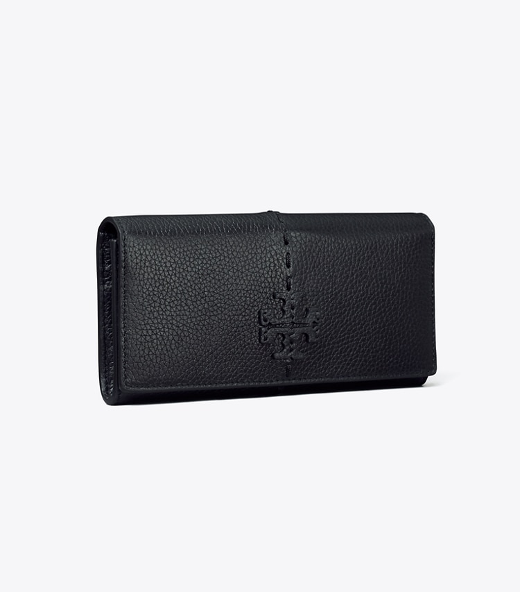 Tory Burch designer wallets McGraw Envelope Wallet in Black angle