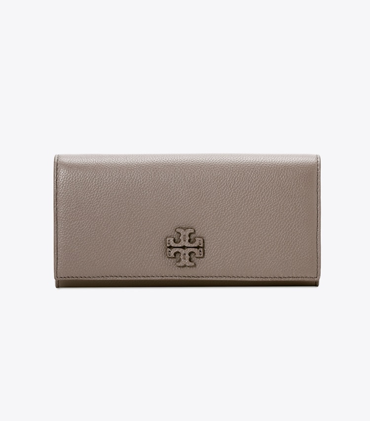 Tory Burch designer 財布 マックグロー エンベロープ ウォレット in Silver Maple front