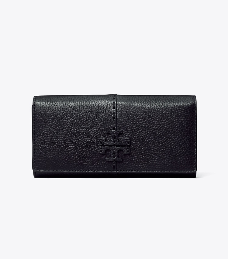 Tory Burch designer wallets McGraw Envelope Wallet in Black front