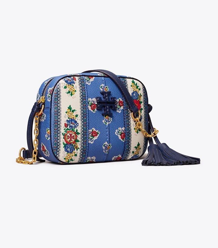 tory burch blue floral bag