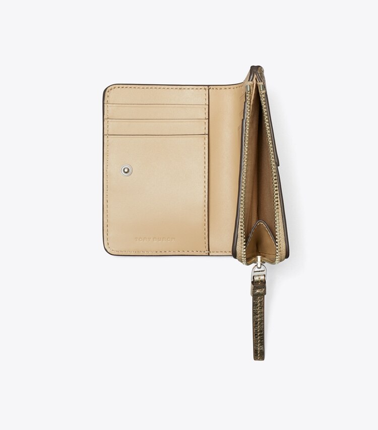 Tory Burch designer wallets McGraw Metallic Bi-Fold Wallet in Gold additional