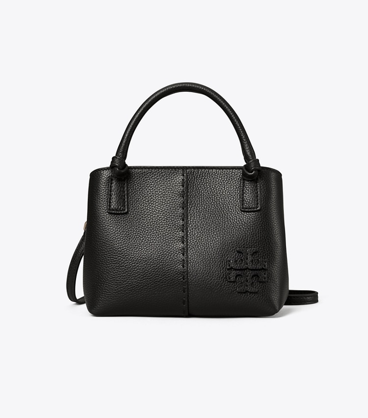 Tory Burch designer borse a spalla McGraw Mini Satchel in Black front