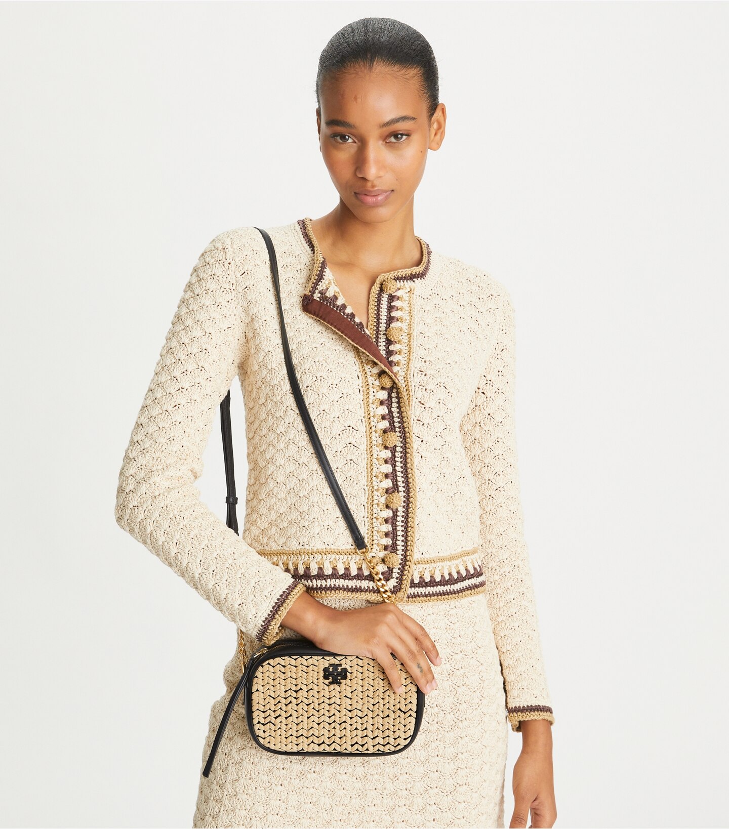 McGraw Raffia Camera Bag