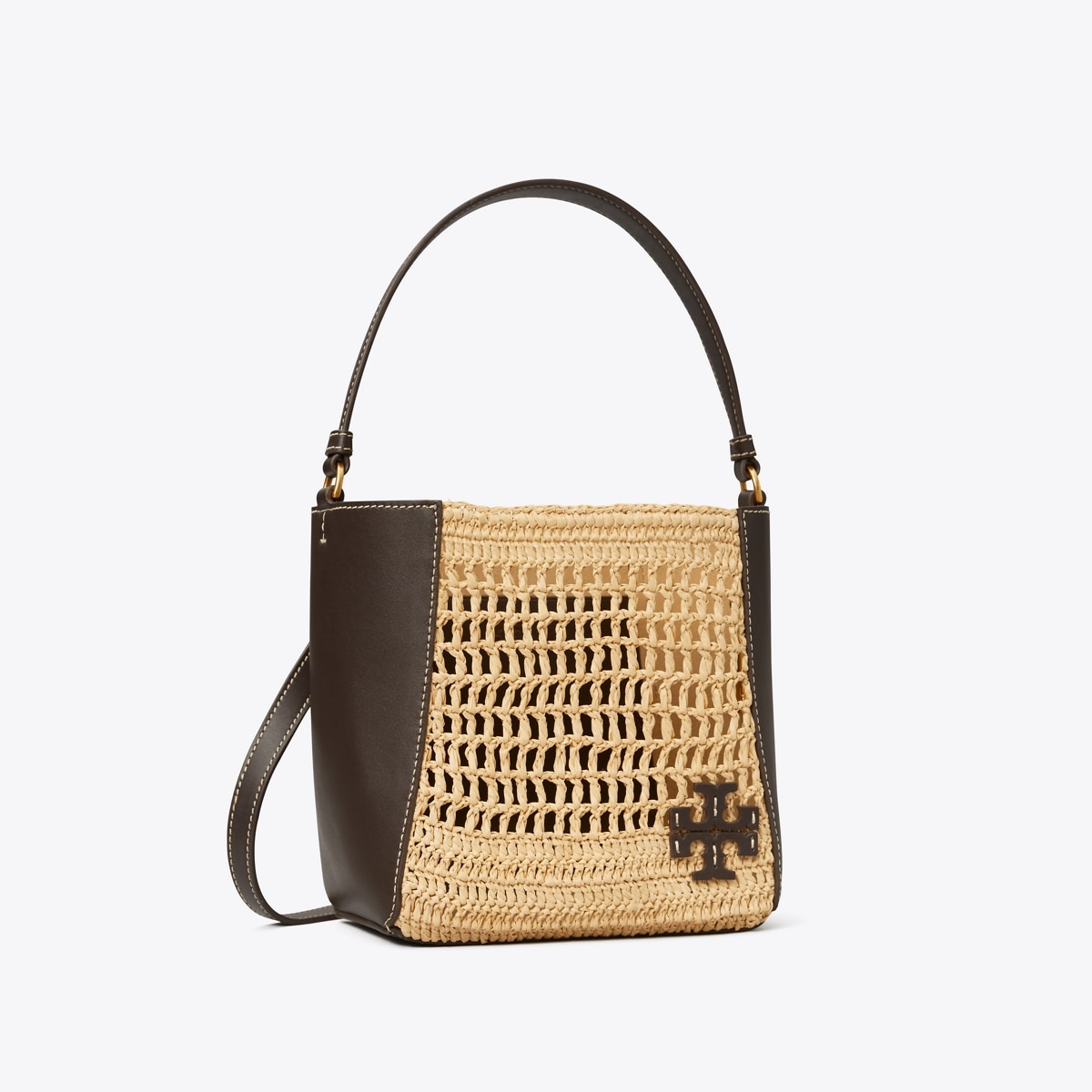 McGraw Raffia Small Bucket Bag: Women's Designer Crossbody Bags | Tory ...