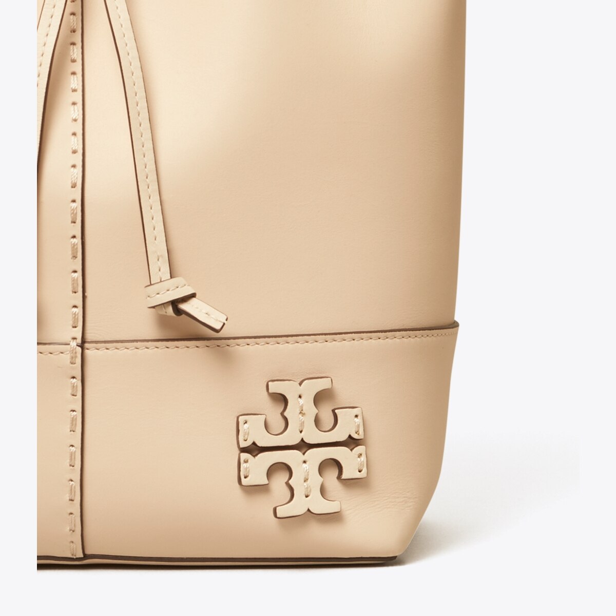 McGraw Smooth Drawstring Bucket Bag: Women's Designer