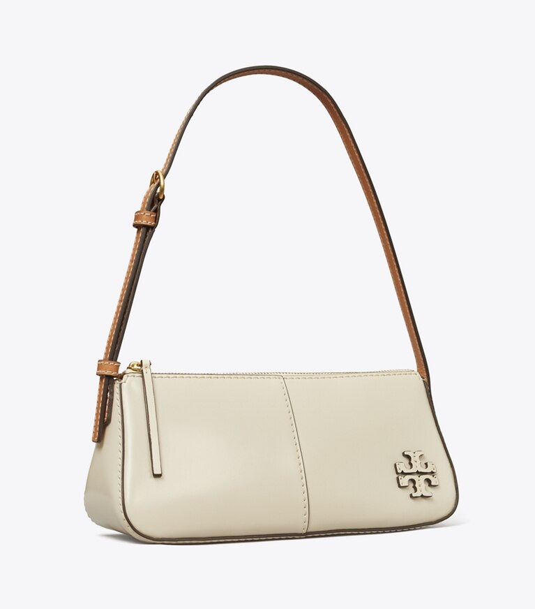 Tory Burch designer shoulder bags McGraw Spazzolato Wedge in Light Cream angle