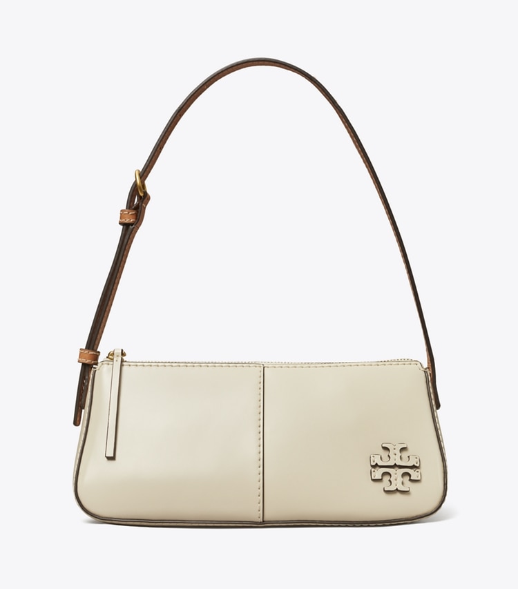 Tory Burch designer shoulder bags McGraw Spazzolato Wedge in Light Cream front