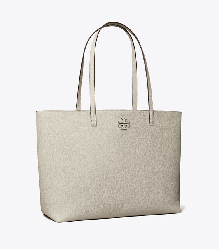 Tory Burch designer tote bags McGraw Tote in Feather Gray angle