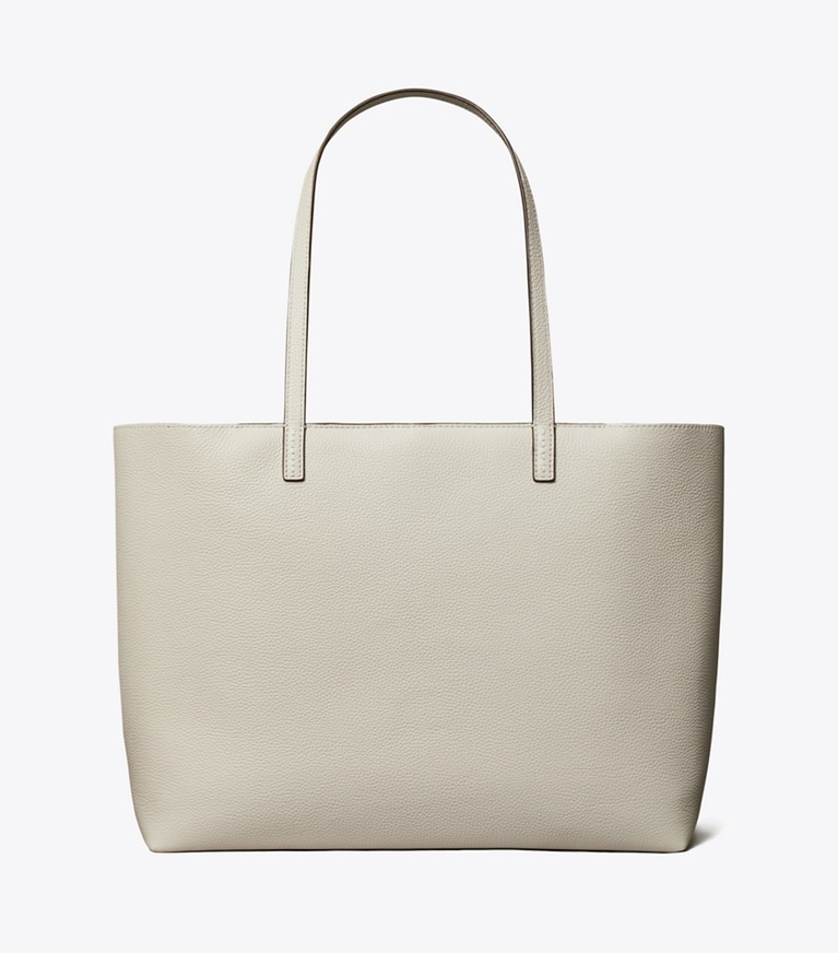 Tory Burch designer tote bags McGraw Tote in Feather Gray angle