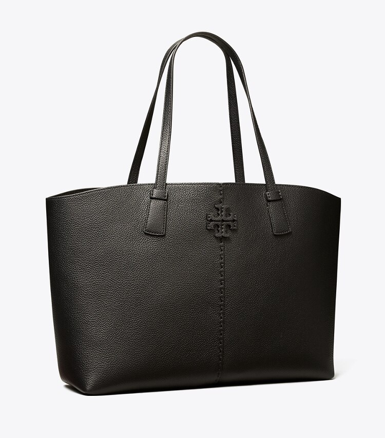Tory Burch designer tote bags McGraw Tote Bag in Black angle
