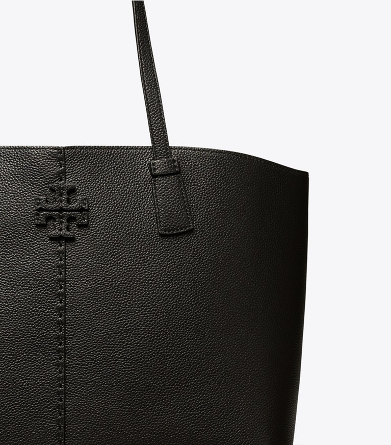 Tory Burch designer tote bags McGraw Tote Bag in Black angle