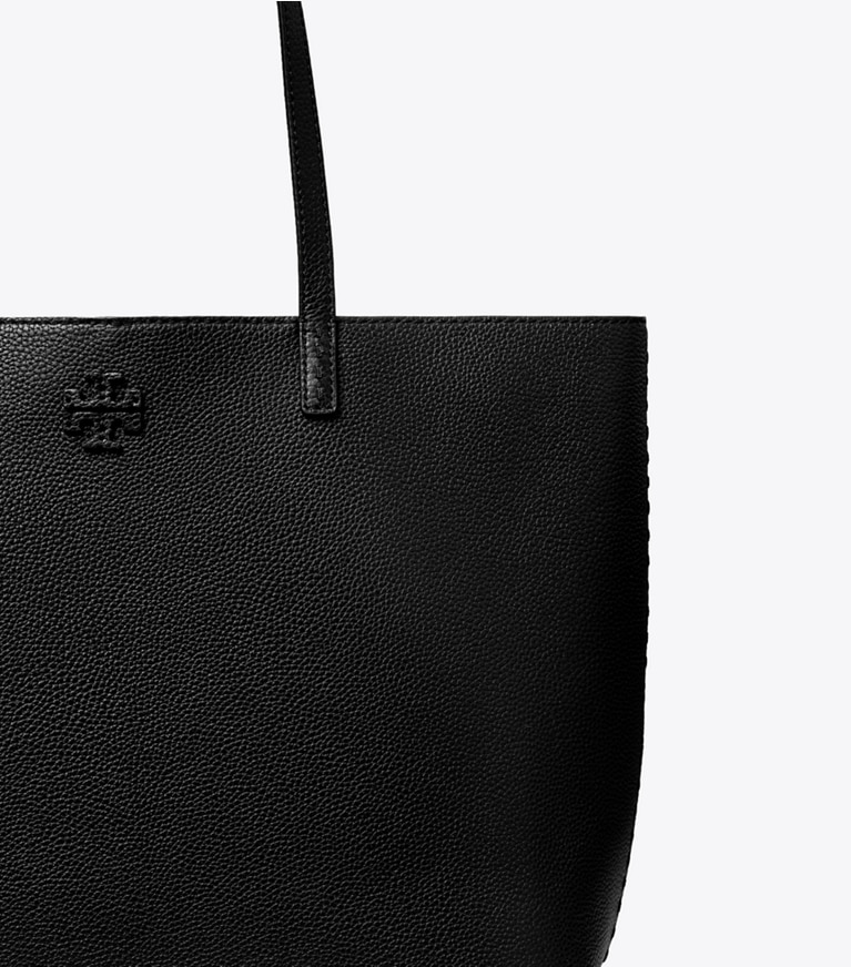 Tory Burch designer tote bags McGraw Tote in Black angle